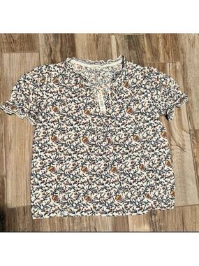 Max Studio Floral Puff Sleeve Blouse